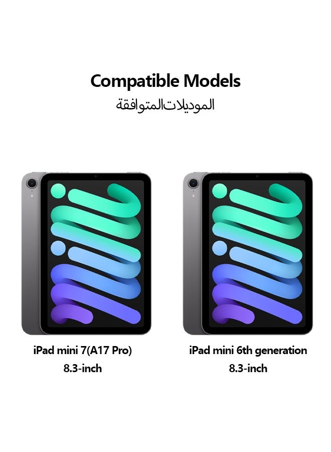 نُوِيق واقي شاشة مغناطيسي بملمس الورق لجهاز iPad mini 7th (A17Pro)/6th Generation (2024/2021) مقاس 8.3 بوصة، يتيح الكتابة والرسم كما لو كنت تكتب على الورق، قابل للإزالة وإعادة الاستخدام، متوافق مع واقيات الشاشة المقواة، مضاد للانعكاس. - Image 2